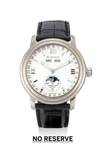 View full screen - View 1 of Lot 68. BLANCPAIN | VILLERET, REFERENCE 3563-1527-53, A LIMITED EDITION WHITE GOLD TRIPLE CALENDAR WRISTWATCH WITH MOON PHASES, CIRCA 2000.