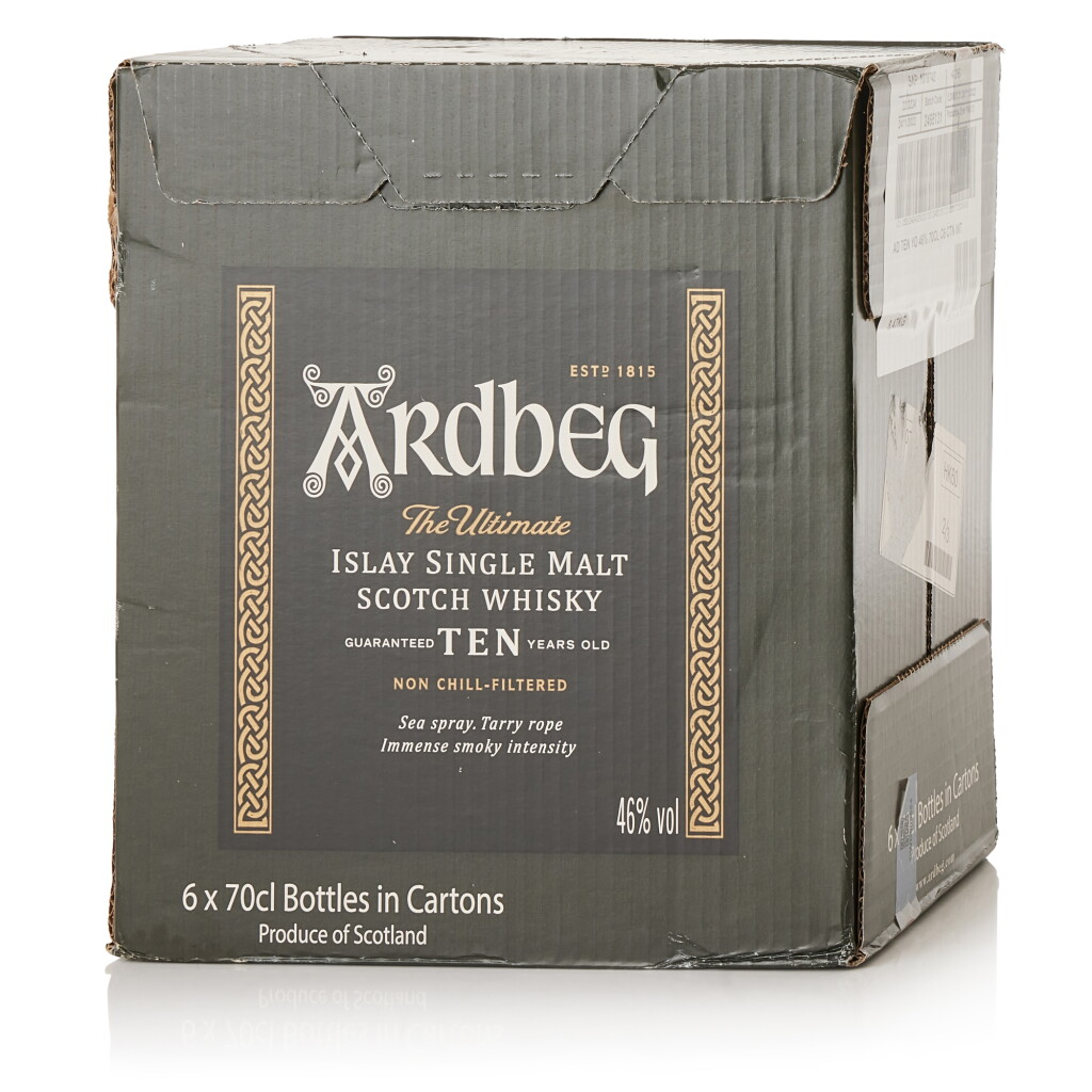 View full screen - View 1 of Lot 9537. Ardbeg 10 Year Old 46.0 abv NV (6 BT70).