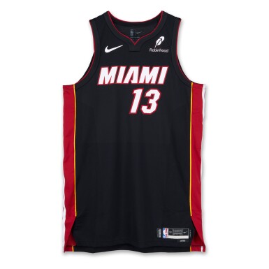 View full screen - View 1 of Lot 125. Bam Adebayo Miami Heat 2024-2025 Game Worn Icon Edition Jersey | Double-Double.