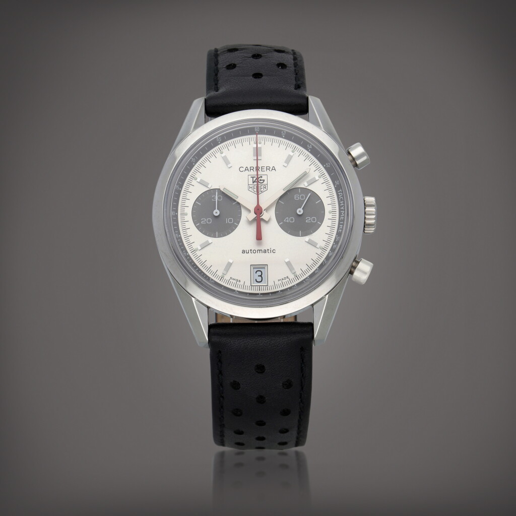 View full screen - View 1 of Lot 492. '40 Years of Legend Jack Heuer' Limited Edition, Reference 2117 | A stainless steel chronograph wristwatch | Circa 2004 .