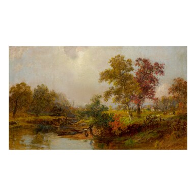 View full screen - View 1 of Lot 113. JASPER FRANCIS CROPSEY | AN OCTOBER DAY.