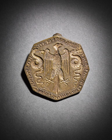 View full screen - View 1 of Lot 307. Seal matrix of Beatrice d'Este.
