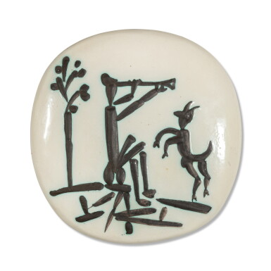 View full screen - View 1 of Lot 65. Joueur de flûte et chèvre (A. R. 382).