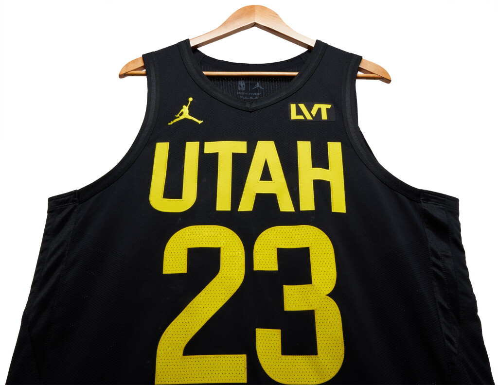 View full screen - View 1 of Lot 125. Lauri Markkanen Utah Jazz 2023-2024 Game Worn Statement Edition Jersey.