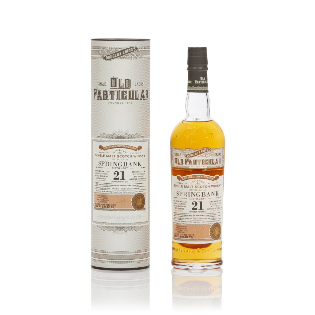View full screen - View 1 of Lot 425. Springbank Douglas Laing Old Particular 21 Year Old 51.4 abv 1993 (1 BT70).