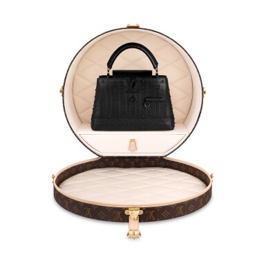 View full screen - View 1 of Lot 18. Peter Marino Unique Edition Calfskin Artycapucines MM Gold-Color And Monochrome Black Hardware and Its Custom Boîte Chapeau, 2022.