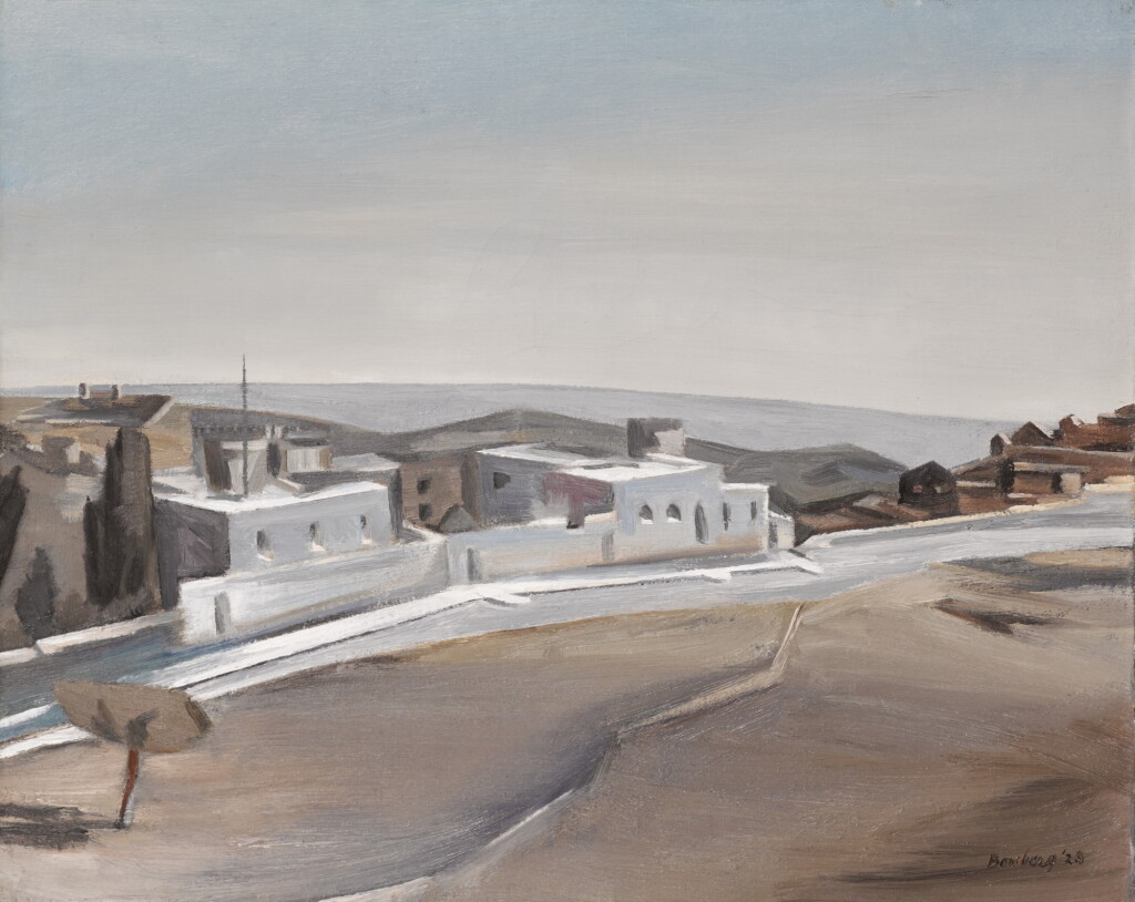 View full screen - View 1 of Lot 55. DAVID BOMBERG | THE HOSPITAL OF THE KNIGHTS OF ST. JOHN, BETHLEHEM ROAD, JERUSALEM: MOONLIGHT.