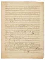 D.-F.-E. Auber, Autograph manuscript of the song "Sur les bords écumants des fleuves qui roulent des flots", 1840?