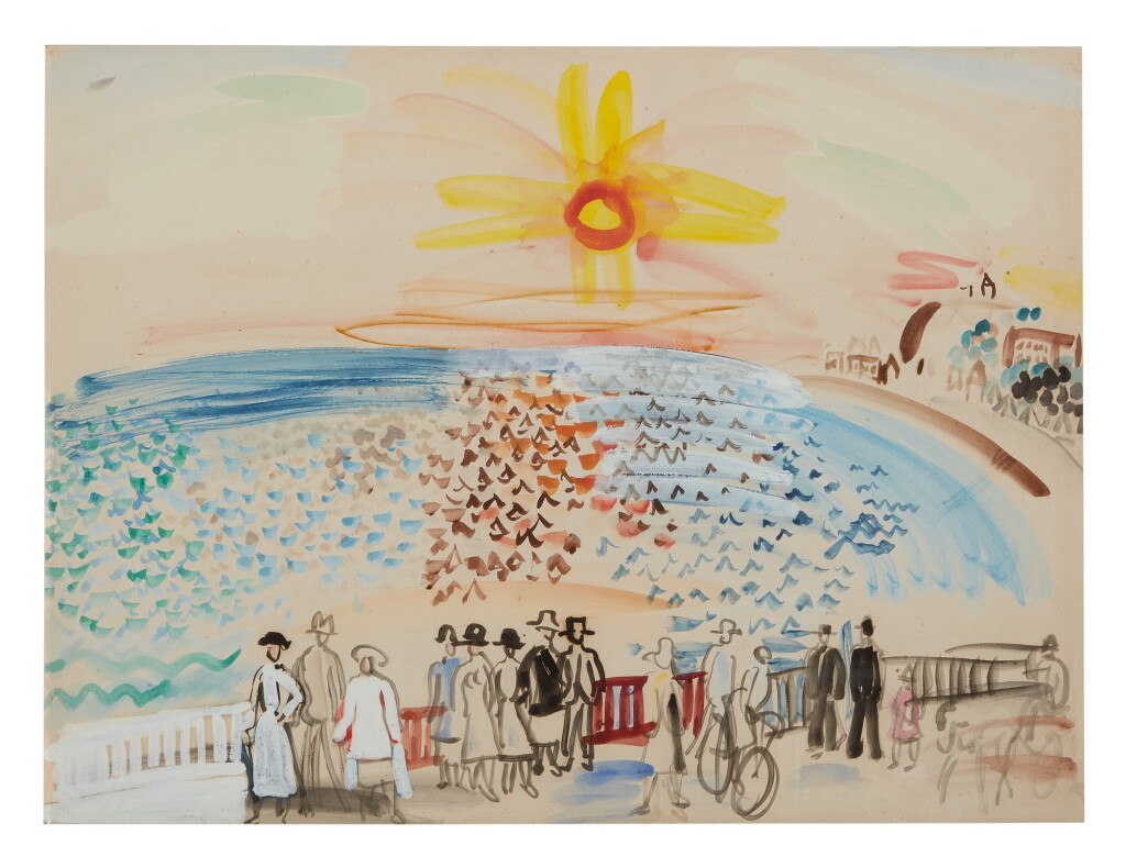 View full screen - View 1 of Lot 5. RAOUL DUFY | COUCHER DE SOLEIL SUR SAINTE-ADRESSE.