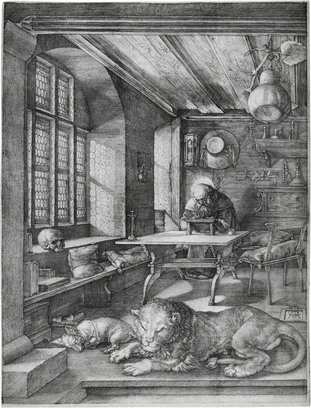 View full screen - View 1 of Lot 7. Saint Jerome in his Study (B. 60; M., Holl. 59).