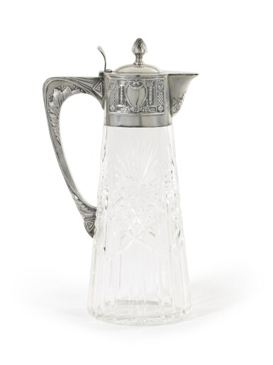View full screen - View 1 of Lot 69. A SILVER-MOUNTED CUT-GLASS DECANTER, SECOND SILVER ARTEL, MOSCOW, CIRCA 1900.