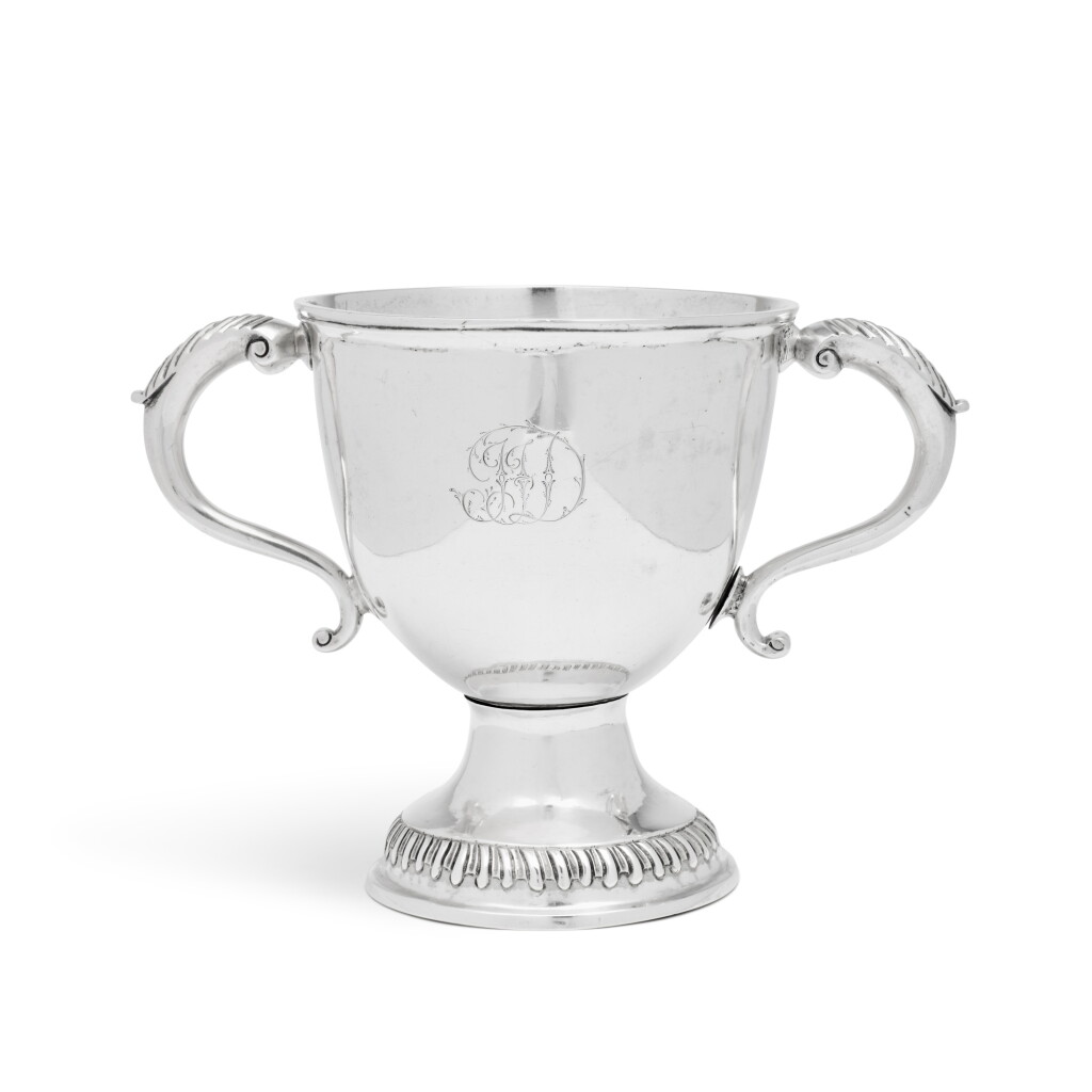 View full screen - View 1 of Lot 672. Silver Two-Handled Cup, Probably American, Maker's Mark EE, Late 18th Century.