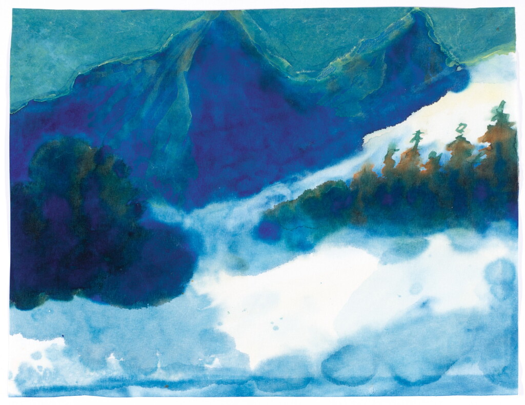 View full screen - View 1 of Lot 37. EMIL NOLDE | SCHWEIZER BERGLANDSCHAFT (SCHNEEBERGE) (SWISS ALPINE LANDSCAPE (SNOWY MOUNTAINS)).