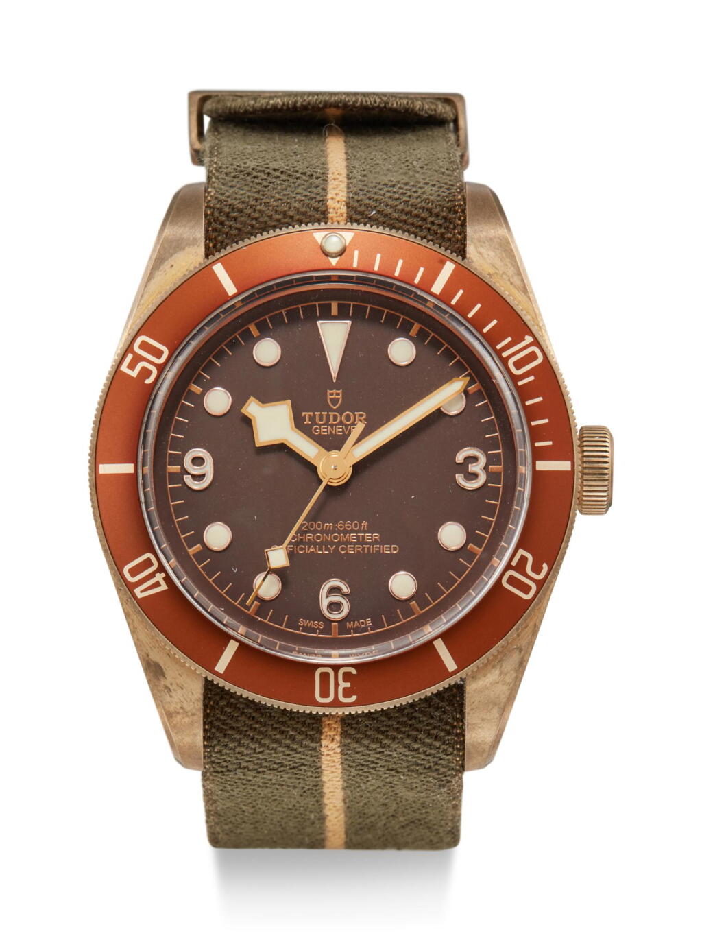 View full screen - View 1 of Lot 8076. TUDOR | BLACK BAY BRONZE, REFERENCE 79250BM, A BRONZE WRISTWATCH WITH EXPLORER DIAL, CIRCA 2016.