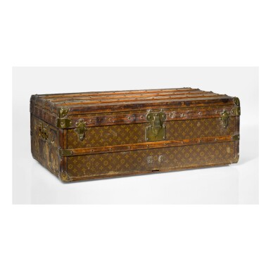 View full screen - View 1 of Lot 75. LOUIS VUITTON | STEAMER TRUNK POSSIBLY FROM THE COLLECTION OF LOUIS COMFORT TIFFANY.