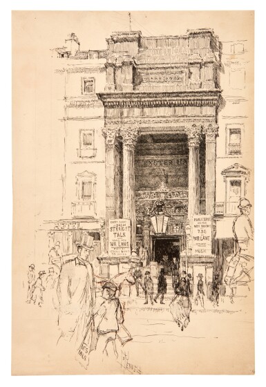 View full screen - View 1 of Lot 80. Joseph Pennell | An archive of original pen-and-ink drawings used for Charing Cross to Saint Paul's, circa 1890.