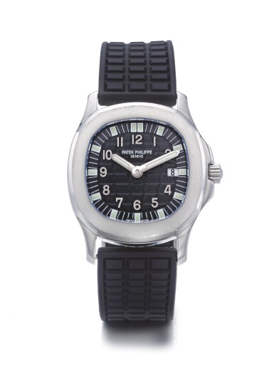 View full screen - View 1 of Lot 25. PATEK PHILIPPE | REF 4960 AQUANAUT, A LADY'S STAINLESS STEEL WRISTWATCH WITH DATE MADE IN 2000.