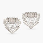 Pair of Art Deco Rock Crystal and Diamond 'Éventail' Clips | Suzanne Belperron | 裝飾藝術風格 白水晶 配 鑽石 'Éventail' 禮服夾一對