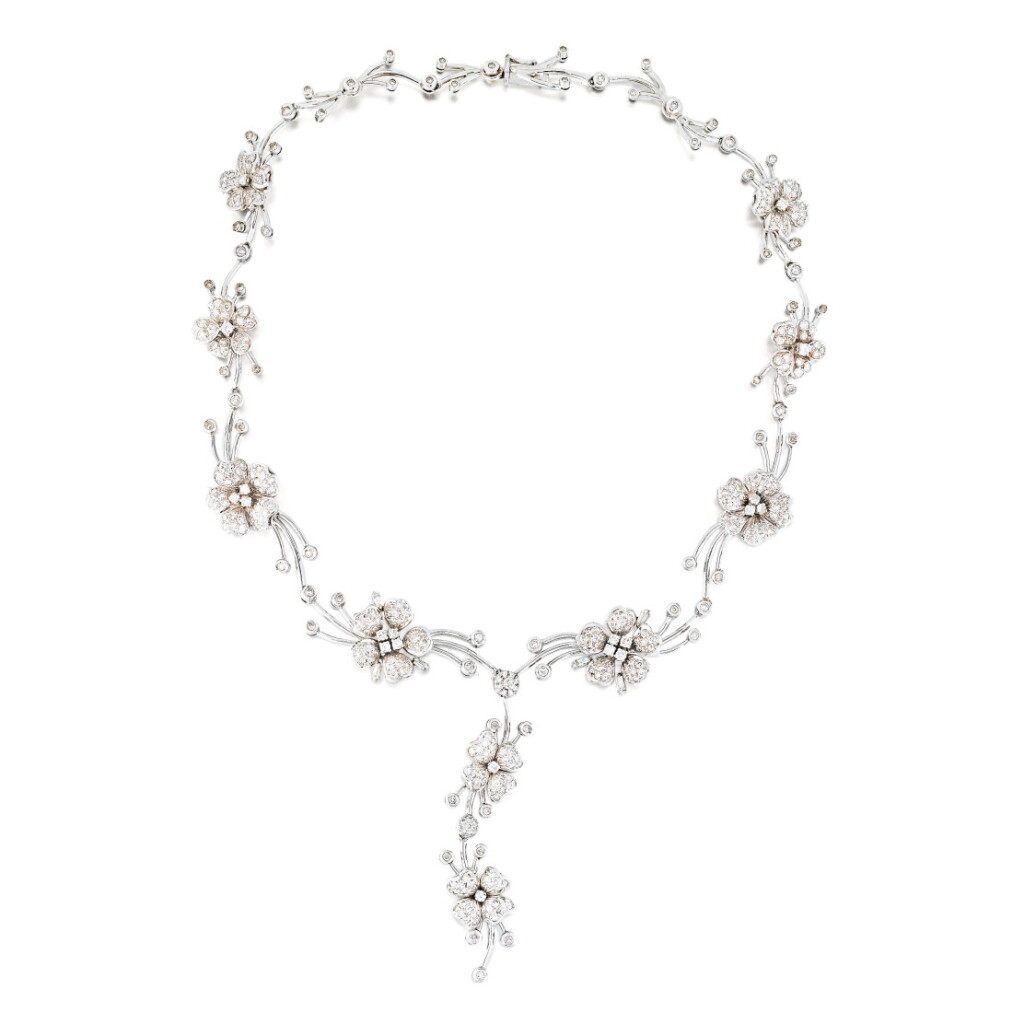 View full screen - View 1 of Lot 890. Collier diamants | Diamond necklace.