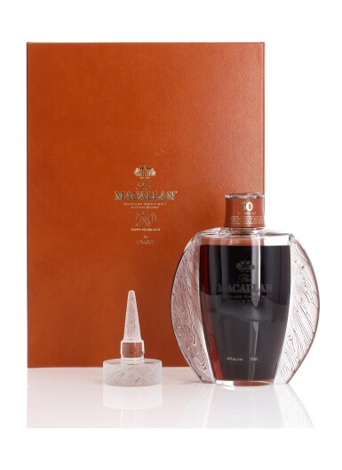 View full screen - View 1 of Lot 21. The Macallan 50 Year Old in Lalique, Six Pillars, First Edition 46.0 abv NV (1 Bottle 75cl).