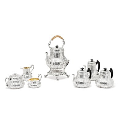View full screen - View 1 of Lot 709. A Victorian Silver Seven-Piece Tea and Coffee Set, R. & S. Garrard & Co,, London, 1846.