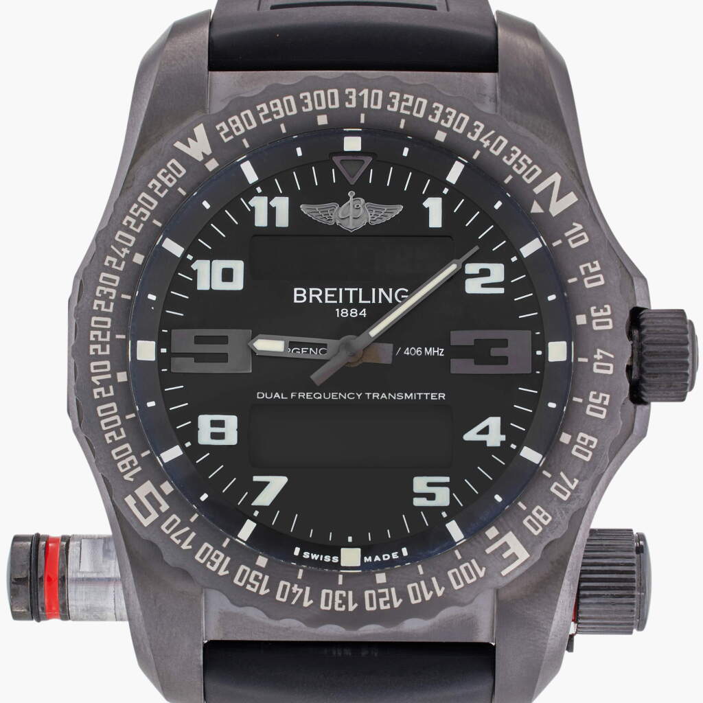 View full screen - View 1 of Lot 624. Reference V76325U1/BC46 Emergency 'Night Mission' | A PVD-coated titanium wristwatch with multi-functional LCD display and emergency transmitter, Circa 2015.