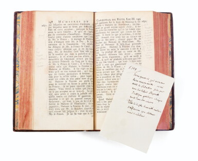 View full screen - View 1 of Lot 36. Mémoires. Amsterdam, 1731. 4 vol. in-8. Reliure de l'époque. précieux exemplaire annoté par Sainte-Beuve..