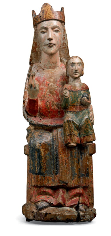 View full screen - View 1 of Lot 34. PROBABLY SPANISH, 13TH/ 14TH CENTURY | SEDES SAPIENTIAE.