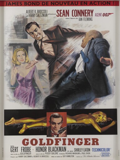 View full screen - View 1 of Lot 85. GOLDFINGER (1964) POSTER, FRENCH.