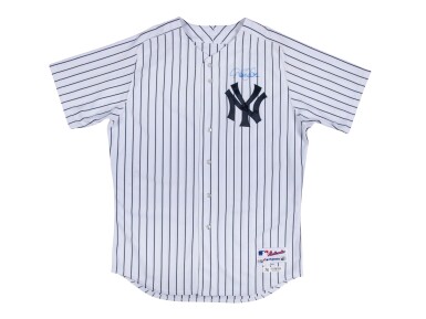 View full screen - View 1 of Lot 50. 2012 Derek Jeter Game Used & Signed New York Yankees Home Jersey (Mlb Authenticated, Steiner & Jsa).