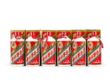 View full screen - View 1 of Lot 49. Kweichow Five Star Moutai 1996 (6 HFLT) 1996年產五星牌貴州茅台酒(鐵蓋).