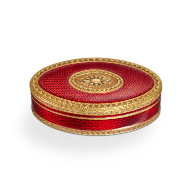 View full screen - View 1 of Lot 511. A Two-Colored Gold And Enamel Snuff Box, Christopher Binger, London, Circa 1780.