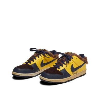 View full screen - View 1 of Lot 117. Michael J. Fox Signed | Nike Dunk Low Premium ‘Teen Wolf’ | Size 14.