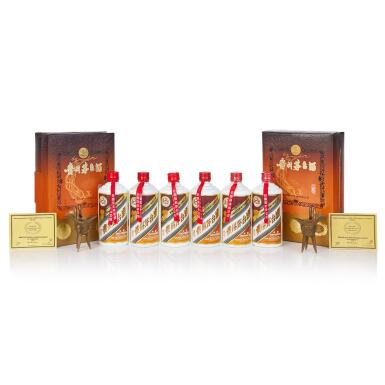 View full screen - View 1 of Lot 52. 1992年“珍品”贵州茅台酒(铁盖)1992 Kweichow Precious Moutai (6 BT50).