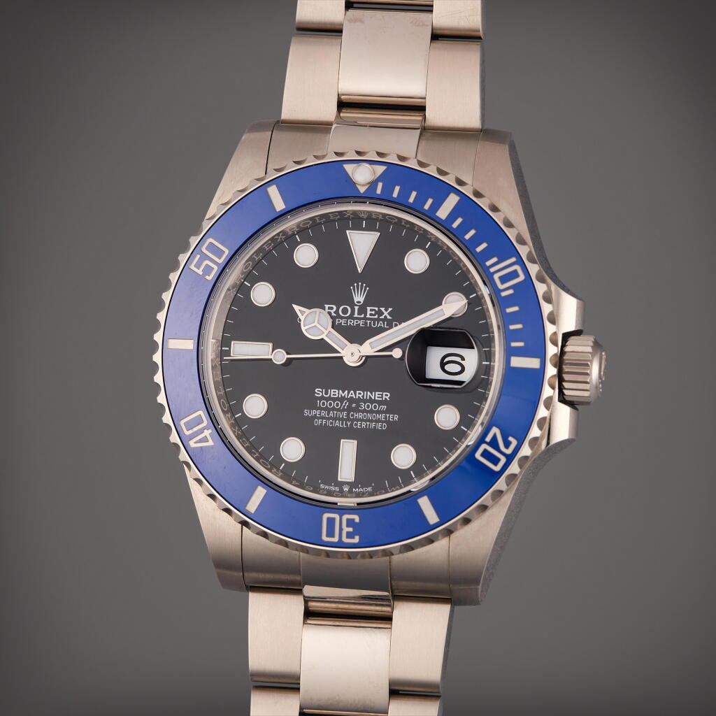 View full screen - View 1 of Lot 106. Reference 126619LB Submariner 'Cookie Monster' | A white gold wristwatch with date and bracelet, Circa 2021.