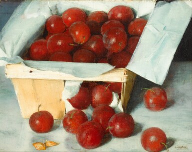 View full screen - View 1 of Lot 126. Plums in a Basket.