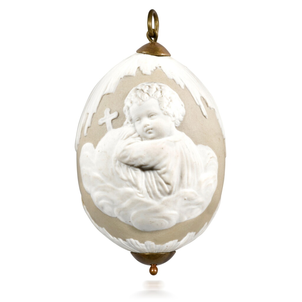 View full screen - View 1 of Lot 5. A porcelain Easter Egg, Imperial Porcelain Factory, period of Alexander III (1885-1896).
