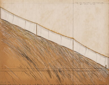 View full screen - View 1 of Lot 210. Running Fence (Project for Sonoma County and Marin County, State of California).
