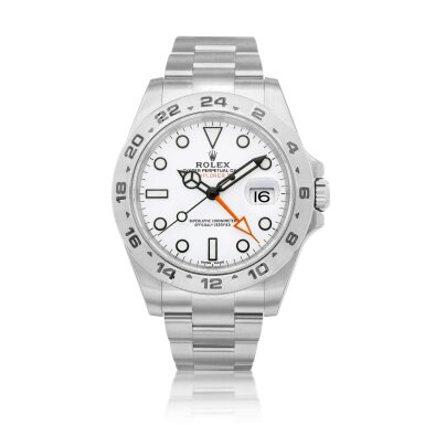 View full screen - View 1 of Lot 8649. Explorer II, Reference 216570 | A brand new stainless steel wristwatch with date, 24 hours indication and bracelet, Circa 2017 | 勞力士 | Explorer II 型號216570 | 全新精鋼鏈帶腕錶,備日期及24小時顯示,約2017年製.