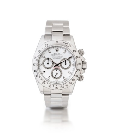 View full screen - View 1 of Lot 18. Daytona, Ref. 116520 Chronographe bracelet en acier | Stainless steel chronograph wristwatch with bracelet Vers 2005 | Circa 2005.