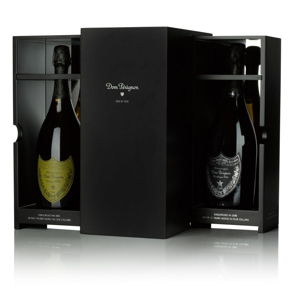 View full screen - View 1 of Lot 580. Dom Perignon, Side by Side 1996 (2 BT).