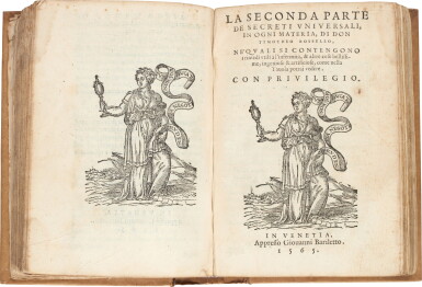 View full screen - View 1 of Lot 48. Rossello | Della summa dei segreti universali, Venice, 1565, modern boards.