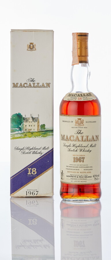 View full screen - View 1 of Lot 6039. The Macallan 18 Year Old 43.0 abv 1967 (1 BT75).