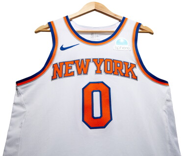 View full screen - View 1 of Lot 21. Donte DiVincenzo New York Knicks 2023-2024 In-Season Tournament Game Worn Association Edition Jersey.