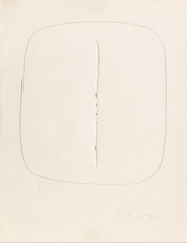 View full screen - View 1 of Lot 63. LUCIO FONTANA | CONCETTO SPAZIALE.