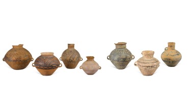 View full screen - View 1 of Lot 78. A group of seven painted pottery jars, Neolithic period | 新石器時代 各式彩繪陶罐 一組七件.