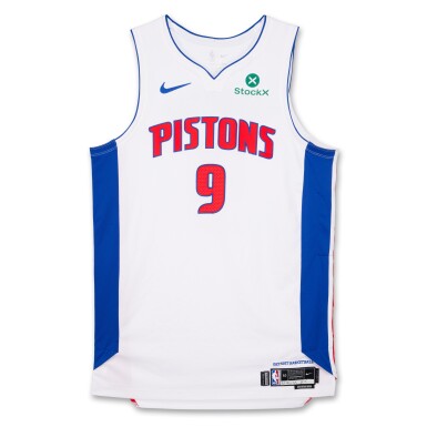 View full screen - View 1 of Lot 32. Ausar Thompson Denver Pistons 2025-2026 Game Worn Association Edition Jersey | Double-Double.