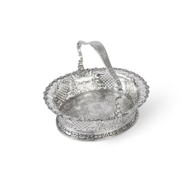 View full screen - View 1 of Lot 361. A George II Silver Basket, Ayme Videau, London, 1738.