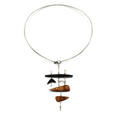 View full screen - View 1 of Lot 75. Wood necklace, circa 1950 .