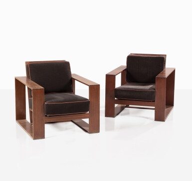 View full screen - View 1 of Lot 70. Paire de fauteuils.
